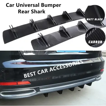 4pcs Universal Carbon Fiber Car Modified Rear Bumper Diffuser Spoiler Black  Red ABS Rear Bumper Lip