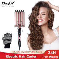 nbmhrd Professional เซรามิคผม Curling Iron Big Waver Hair Curler ไฟฟ้า Curling Wand Perm Splint Hair Styler Triple หรือ3บาร์เรล