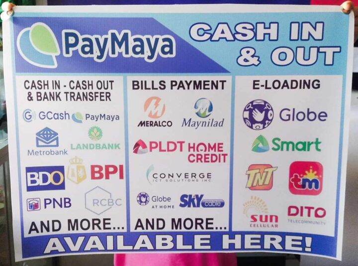 BILLS PAYMENT - GCASH OR PAYMAYA TARPAULIN (2X1.5FT OR 24X18 INCHES ...