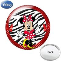 Disney Cute Colorful Minnie Mouse Photo Pocket Mirror 1X Circular Compact Portable Makeup Mirrors for Girls in Purse Bag TQ431 Mirrors