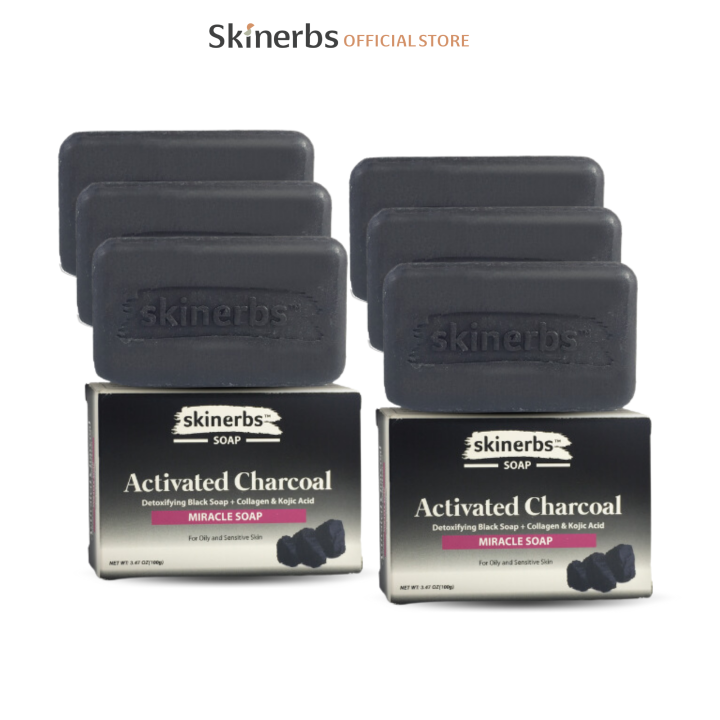 Skinerbs BUNDLE FIB0033 Activated Charcoal Soap 5 Plus 1 pcs