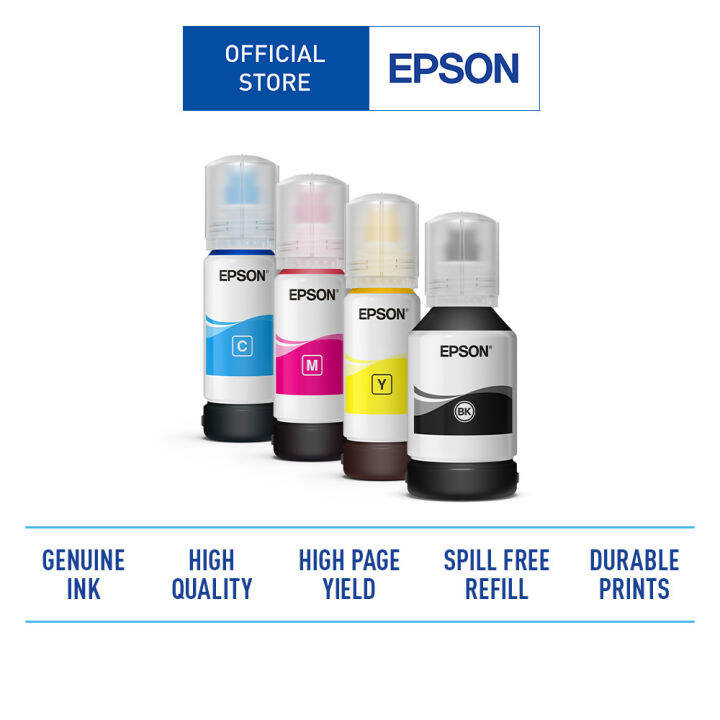 EPSON 001 Epson Ink Original 001 BK,C,M,Y หมึกเติมแท้พร้อมกล่อ | Lazada ...