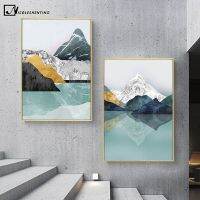 โมเดิร์นบทคัดย่อภาพวาดผ้าใบ Mountain Forest Sunset Landscape Nordic โปสเตอร์พิมพ์ภาพผนังศิลปะสำหรับ Creative Home Corridor ตกแต่ง Liyanhong2