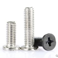 10/50pcs CM M2 M2.5 M3 M4 M5 M6 304 Stainless Steel /steel with black Cross Phillips Ultra Thin Super Low Flat Wafer Head Screw