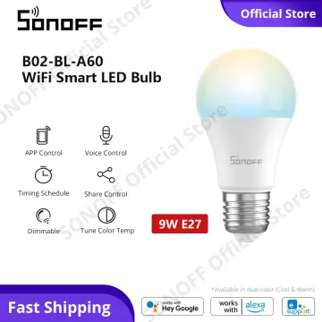 Lampadina Led Smart SONOFF B05-B-A60 E27 9W WiFi RGB Dimmerabile 