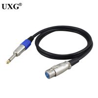 6.35Mm 3 Pin Xlr Female Zinc Alloy Stereo Male Cable Trs Audio Cable Cord Microphone short Cable New Fashion amp;Wholesale 5m 10m