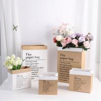 1 PC DIY Home Decor Dried Plant Basket Wedding Kraft Paper Bag Flowerpot Artificial Flower Vase Kraft Paper Bag Flowerpot