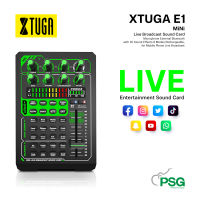 XTUGA E1 Microphone External Bluetooth Podcast Sound Card with 20 Sound Effects 8 Modes Rechargeable