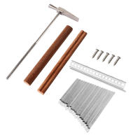 อลูมิเนียมอัลลอยด์เปลี่ยนคีย์สำหรับ17คีย์ Kalimba DIY คีย์สะพานปรับแต่งค้อนชุดอุปกรณ์เปียโนนิ้วหัวแม่มือ