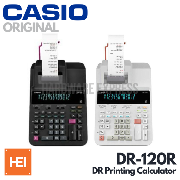 Casio Calculator NextGeneration DR Printing Calculator DR120R (White / Black) Lazada PH