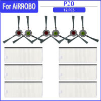 สำหรับ AiRROBO P20เครื่องดูดฝุ่นเปลี่ยนอะไหล่แปรงด้านข้าง HEPA กรองอุปกรณ์เสริม