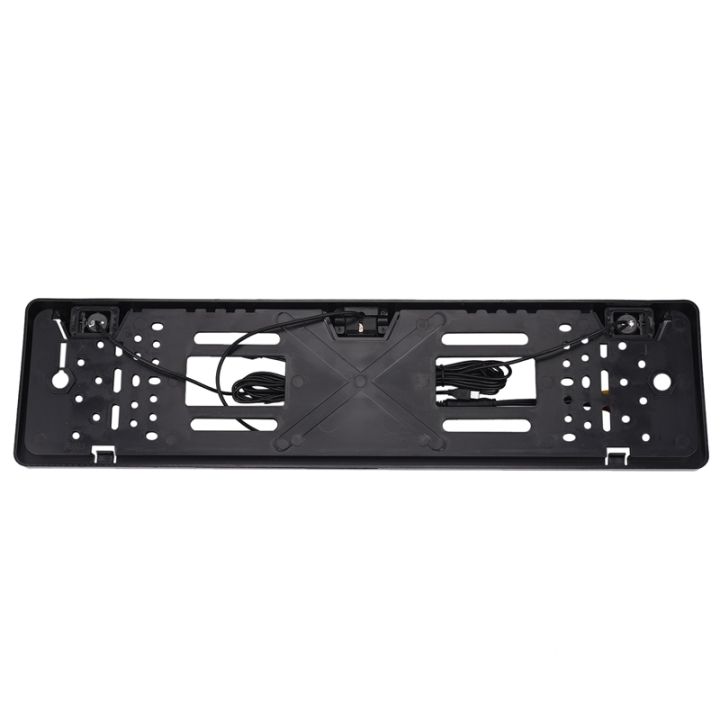 hd-rearview-camera-car-european-license-plate-frame-camera-light-12-led-170-backup-reverse-camera-ir-with-2-parking-sensor