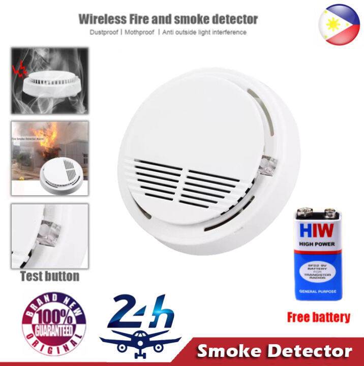 【Free Battery】Photoelectric Sensitive Sensor Smoke Detector Fire Alarm