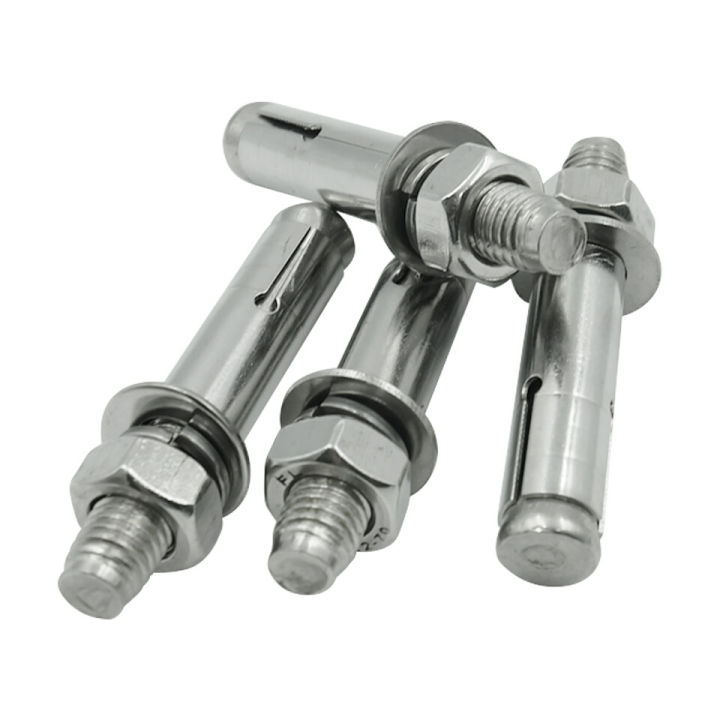 พุกสแตนเลส-304-ขนาด-12-มม-x-100-มม-แพ็คละ-4ตัว-4x-12mm-x-100mm-sleeve-anchors-with-nuts-amp-washers-expansion-screw-bolts-stainless-steel