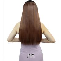 แฮร์พีชเกรดเอผมตรง 50 ซม. #ไม่เงา ทนร้อน เนียน สวย รุ่น S-50 #30/33 สีทองแดงอมส้ม