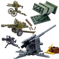 WW2 88mm Flak Maxim Gun Cannon Missile DIY Military War Weapon Soldier MOC Playmobil Model Building Block Brick Children Kid Toy