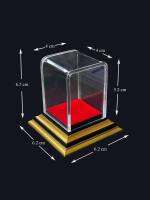 ที่ครอบอคิลิคใส ครอบพระ+ฐาน ขนาด 6.2x6.2x6.5 cm. (ครอบเปล่า ไม่รวมพระ)