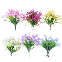 Artificial Flowers Silk No Fade Realistic UV Resistant Flowers DIY Floral Decor for Garlands Fences Walls Gates Gardens Artificial Flowers  Plants