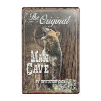 Man Cave Rule Metal Tin Sign Vintage Bar Wall Painting Plaque Mancave Art Poster Home Decor 20x30cm