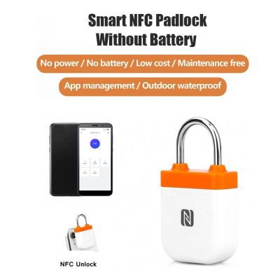 【YF】 Steel Keyless Mobile Phone NFC Reverse Power Supply Card Door Padlock Safety Smart Lock