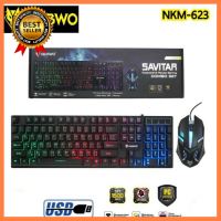 NUBWO NKM 623 ชุดไฟทะลุอักษร Keyboard+mouse combo set SAVITAR Black เลือก 1 ชิ้น 1 อย่าง Computer คอมพิวเตอร์ Case wifi wireless bluetooth pad fan ลำโพง หูฟัง ไร้สาย HDMI Notebook Tablet USB TypeC Mini Power Supply Keyborad Mouse Game เกม Mainboard