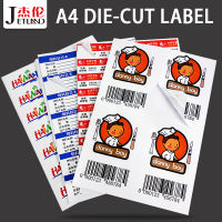 Jetland A4 Address Label Sheets Self Adhesive Shipping FBA Stickers Inkjet Printer, A4 Die-cut Stickers, 50 Sheets Pack