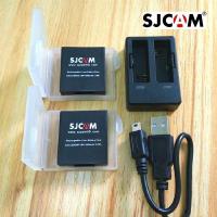 SJCAM อุปกรณ์เสริมถ่านชาร์จซ้ำได้แบตเตอรี่ SJ6ดั้งเดิมแท่นชาร์จสองหัวเคสแบตเตอรี่สำหรับ SJCAM กล้องเพื่อการกีฬาแอคชั่น SJ6 Legend