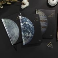 《   CYUCHEN KK 》 Creative Cosmos Star A5 Notebook Hand Book Creative Venus Jupiter Notebook Diary Color Page Illustration Hand Account Notepad