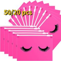 50/20PCS Plastic Eyelash Aftercare Bags Makeup Bags Toiletry Makeup Pouch Cosmetic Travel with Zipper Eyelash Supplies Wholesale