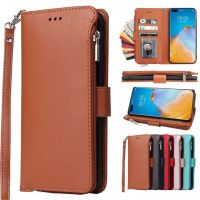 ⊙☍ↂ Zipper Wallet Leather Case For Huawei P40 P30 Lite Pro Flip Phone Bag Case For Huawei Mate 30 P40 P30 Lite Pro Phone Cover