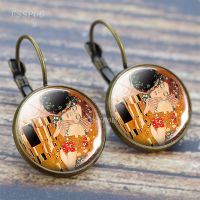 【YF】❀◕❣  Klimt Earring Stud Earrings Painting Glass Jewelry Klimts Mom Mother Days Ear