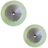 2 Pcs Aluminum Polyurethane Industrial Encoder Wheel Measuring Wheel for Measuring Rotary Encoder 100mm &amp; 200mm