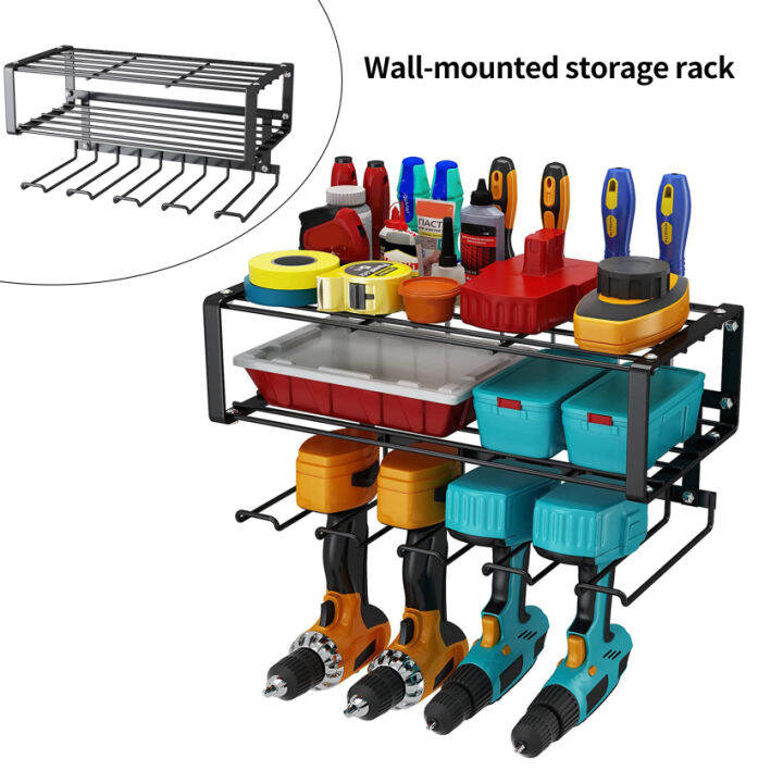 Hand Power Tool Organizer Rack Wall Mounted Floating Tool Shelf