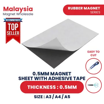 1pcs A4 297x210mm Self-Adhesive Magnetic Sheet Thick 0.5/1/1.5/2mm Flexible  Strong Craft Fridge