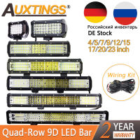 Auxtings 172023inch 12V 24V Led light bar Offroad Led Bar 9D Quad Rows Led work light 4x4 car light 60W~570w