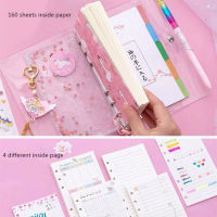 Sharkbang Kawaii Bling Bling Cherry Blossoms A6 Loose Leaf Diary Notebook Set Journal Note Book Agenda Bullet Planner 160 Sheet