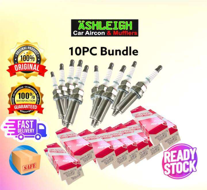 10PC Bundle Spark Plug Iridium Toyota Vios Dual VVTi 9091901275