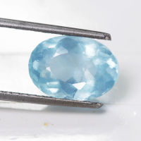 3.10 ct อควอมารีน(Aquamarine) ทรงไข่ สีฟ้า