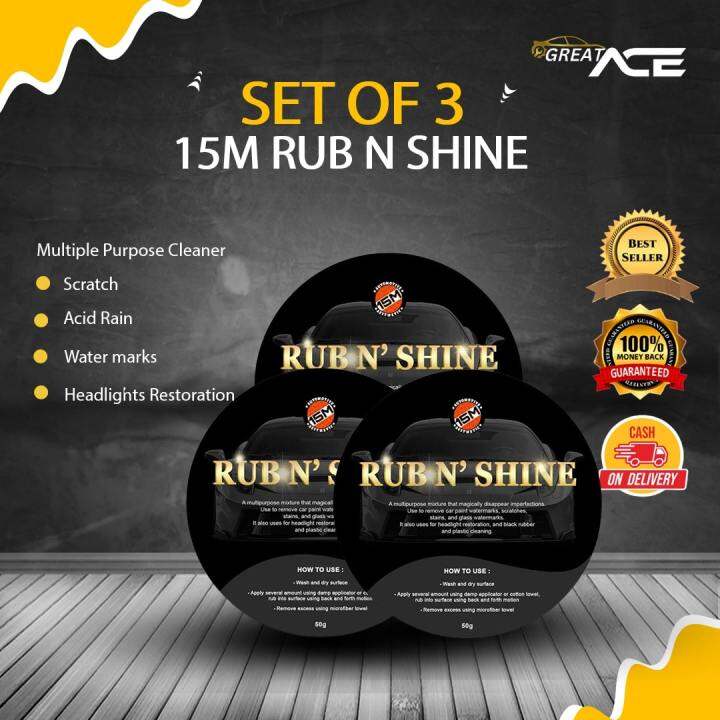 BEST SELLING ORIGINAL 15M RUB N' SHINE (SET OF 3) Car Scratch Remover