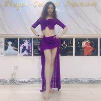 hot【DT】 Belly dance practice clothes 2021 new suit summer oriental costume fairy performance rhinestone set