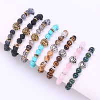 [COD] Cross-border foreign trade bracelet volcanic stone lion head natural wholesale