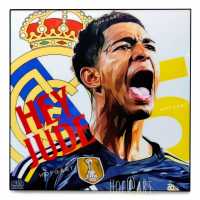 Jude Bellingham จู๊ด เบลลิงแฮม Real Madrid เรอัลมาดริด รูปภาพ​ติด​ผนัง​ pop art พร้อมกรอบและที่แขวน Football ฟุตบอล แต่งบ้าน ของขวัญ กรอบรูป