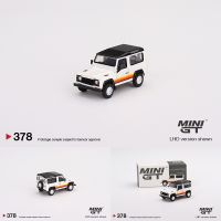 MINI GT 1:64 Defender 90 Wagon Alloy White Diorama Collection Of Car Models Miniature Carros Toys 378 In Stock