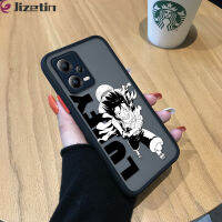 Jizetin Xiaomi Redmi โน้ต12 5G Xiaomi Poco X5 5G เคสแข็งมีน้ำค้างแข็งโปร่งใสลายการ์ตูนลูฟี่เคสนิ่มใส่โทรศัพท์ขอบแข็งกันกระแทกคลุมทั้งหมดปกป้องกล้อง