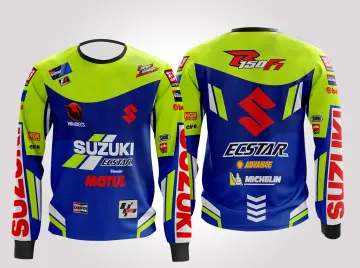 In stock] 2023 design Ecstar Suzuki full Sublimation Dry-fit Motorcycle  Jersey3D Jersey Printed Jersey full Sublimation LONG Sleeve T-Shirt，Contact  the seller for personalized customization of the name