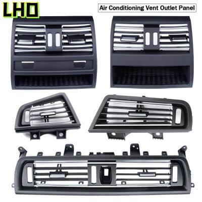 [HOT XIJXEXJWOEHJJ 516] คุณภาพสูง Full Chrome เครื่องปรับอากาศ AC Vent Grille Outlet สำหรับ BMW 5 Series F10 520 521 523 525 528 530