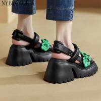 Platform Chunky Heel Goth Sandals For Women Girls Roman Buckle Strap Block Chunky Heel 2022 New Summer Open Toe Casual Shoes