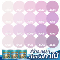 TOA ซุปเปอร์ชิลด์ ทิมเบอร์ชิลด์ ชนิดเนียน สีชมพูอมม่วง (1ลิตร) สีทาผนังไม้ ผนังไม้ สีทาไม้