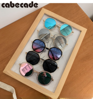 cabecade แว่นตากันแดดสไตล์สตรีทสำหรับผู้หญิงเวอร์ชั่นเกาหลีของบุคลิกภาพหน้ากลมขนาดใหญ่เป็นตาข่ายบางสีแดง Ins แว่นกันแดดปกป้องรังสียูวี