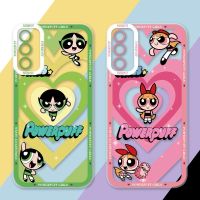 {Taoyitao Case} P-พาวเวอร์พัฟฟ์เกิร์ลส์อนิเมะเคสสำหรับ VIVO Y76 Y51 Y50 Y35 Y22S Y21 Y20 Y19 Y17 V21E Y16 V27 V25 V23 V23E ปก V21โปร